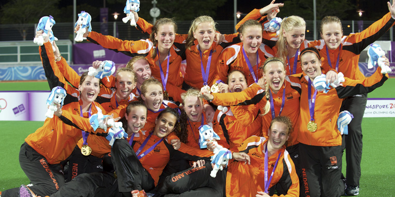 Hockeyteam Met Medaille Singapore 2010 Jeugd Olympische Spelen Talent Teamnl