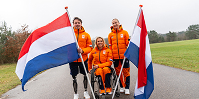 Claire Petit en Jeroen Kampschreur: trotse vlaggendragers voor TeamNL tijdens de Paralympische Spelen in Italië
