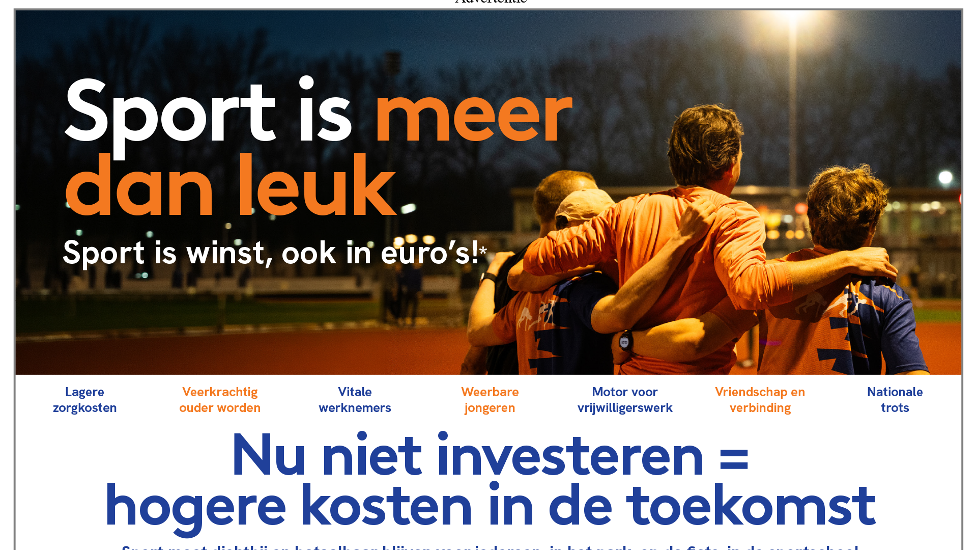 Advertentie Prinsjesdag in het AD