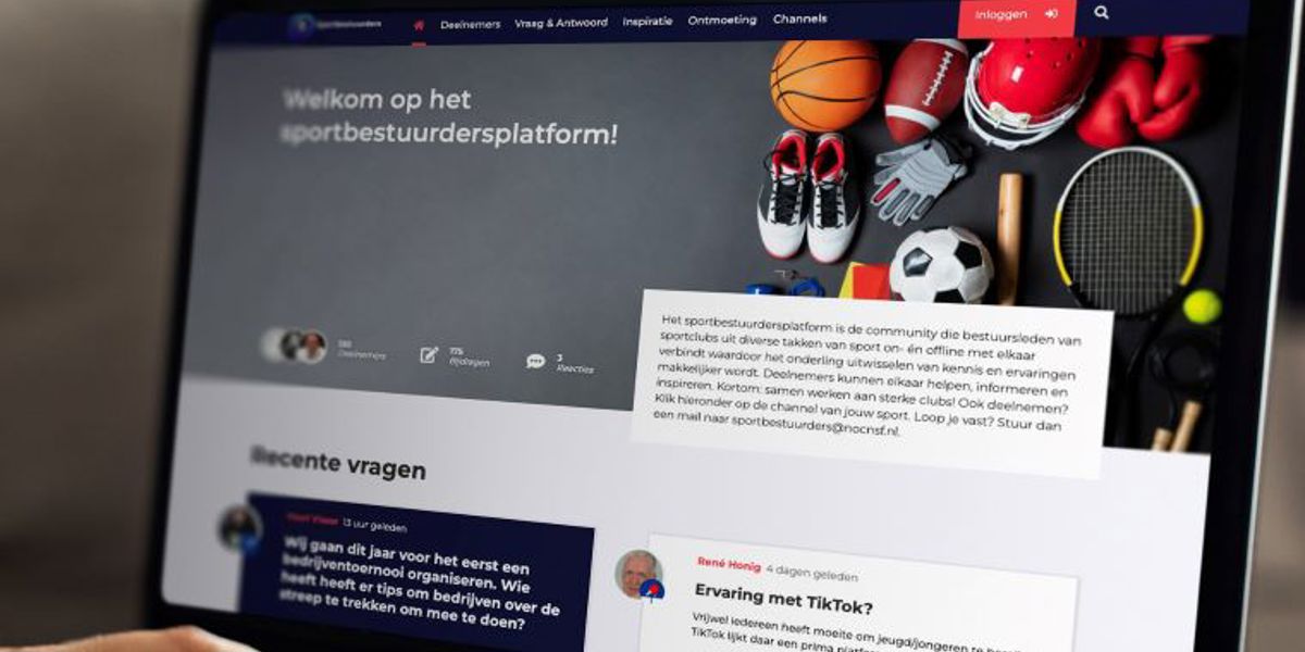 “Op het Sportbestuurdersplatform krijg ik antwoorden en ideeën van collega-clubbestuurders.”