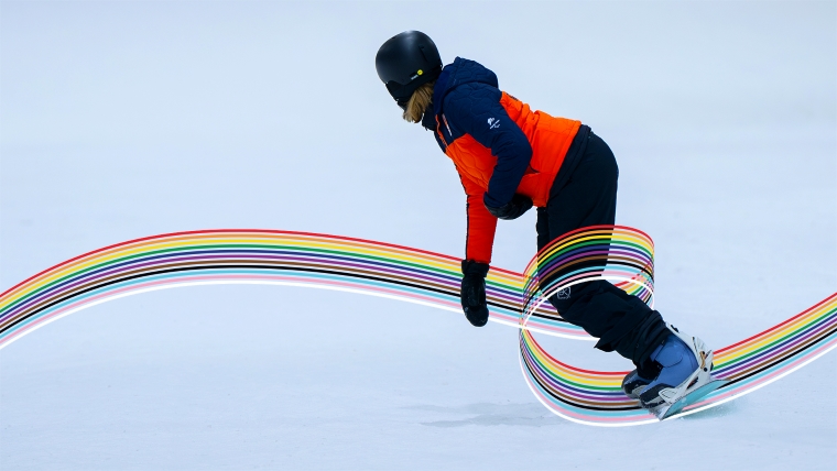 Renkse Snowboard In Actie